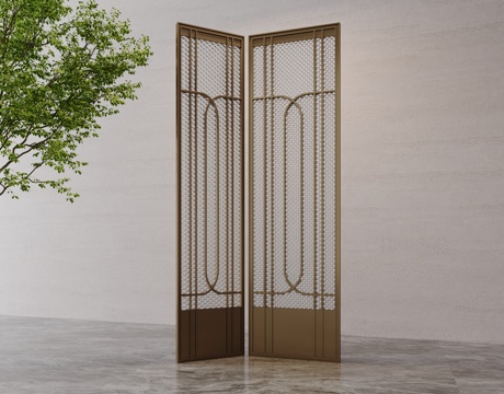  现代金属屏风3d模型 