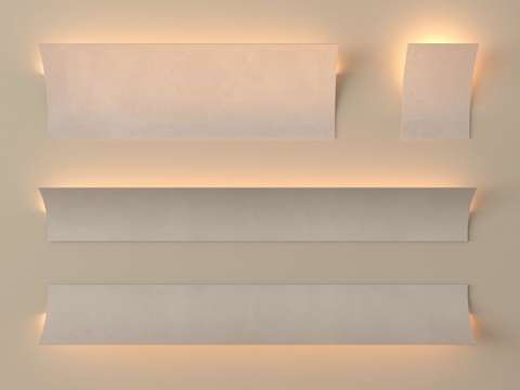  现代石膏灯 嵌入式石膏灯3d模型 