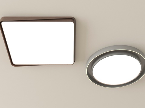 现代简约吸顶灯 客厅吸顶灯su模型