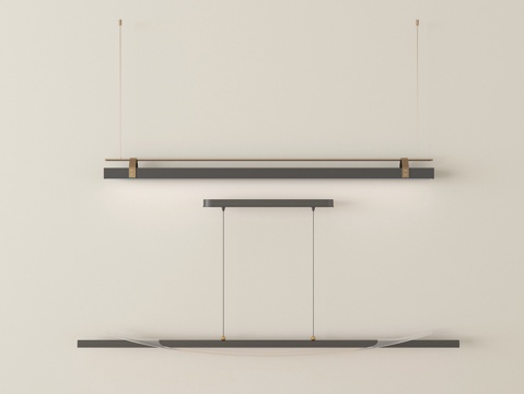 现代长吊灯su模型