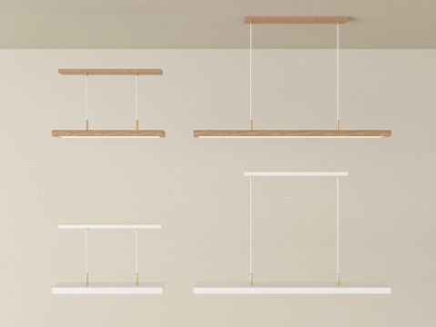 现代条形简约吊灯su模型