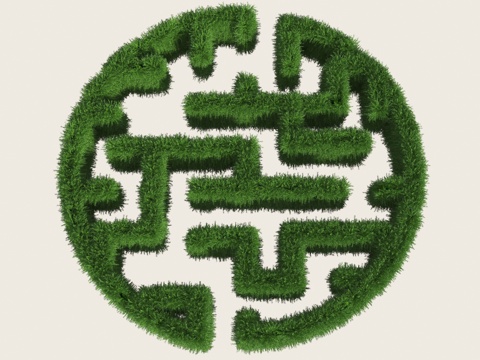 绿植迷宫墙 迷宫 灌木迷宫 景观迷宫 绿篱迷宫 植物墙迷宫su模型