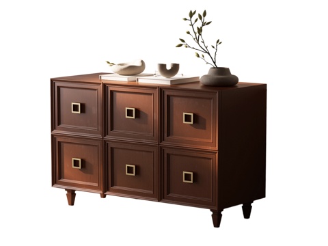 美式玄关柜  美式边柜 美式斗柜 美式中古边柜su模型