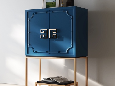 轻奢意式书柜 意式轻奢装饰柜 意式边柜 意式装饰柜 意式玄关su模型