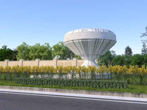  道路景观3d模型 