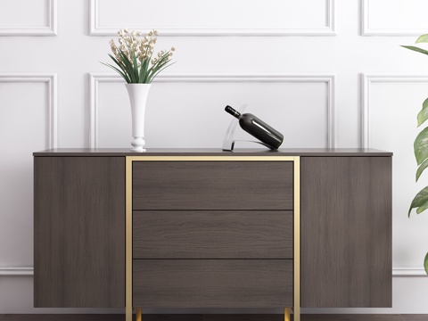  现代金属装饰柜饰品模型3d模型 