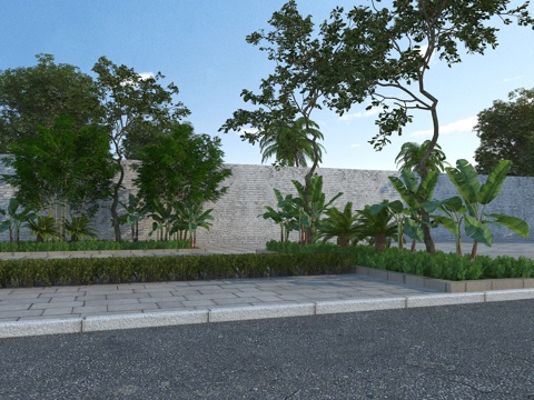  道路景观3d模型 