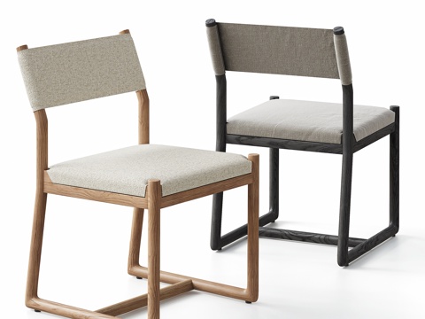 KAVEHOME 北欧单椅组合 餐椅 书椅su模型