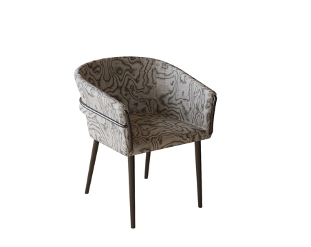 现代单椅 餐椅 书椅su模型