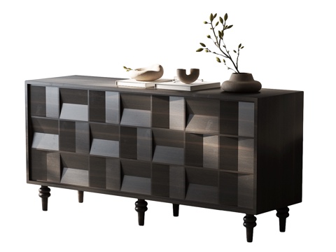 现代玄关柜 意式玄关柜 现代边柜 意式边柜 现代餐边柜su模型