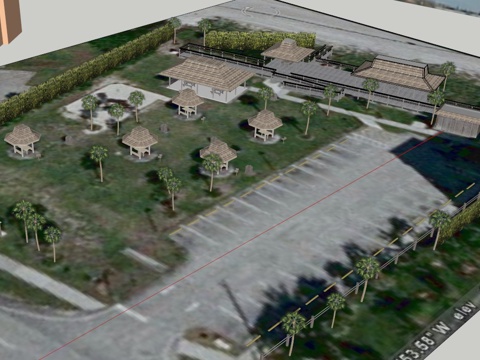 景区公园模型 园林景观模型 广场方案设计 园林方案设计su模型