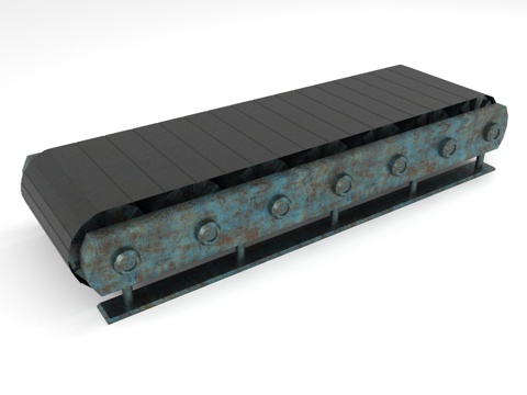  传送带 输送机 工业设备 机械装置 运输系统3d模型 