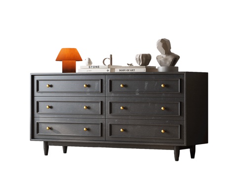 美式中古玄关柜 法式复古玄关柜 美式边柜 美式玄关柜su模型