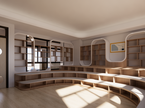  趣味阅读室su模型 