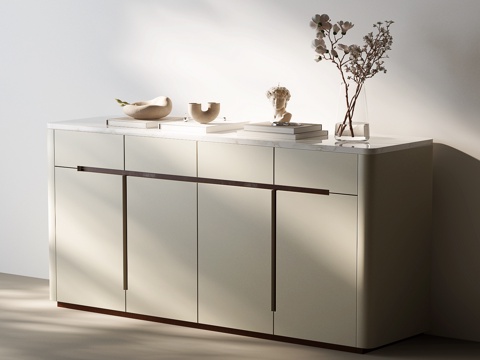 现代玄关柜 意式边柜 现代端景柜 意式端景柜 意式轻奢边柜su模型