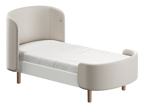  现代简约单人床 单人床 简约床 儿童床3d模型 