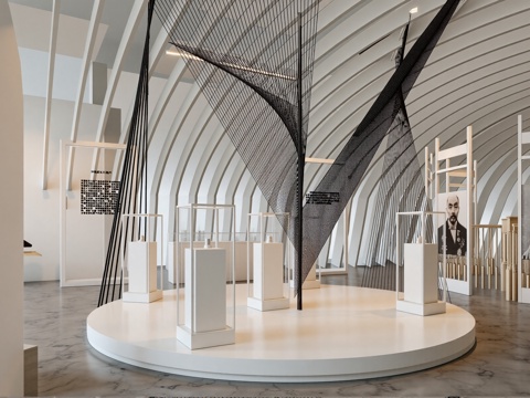  现代画展su模型 