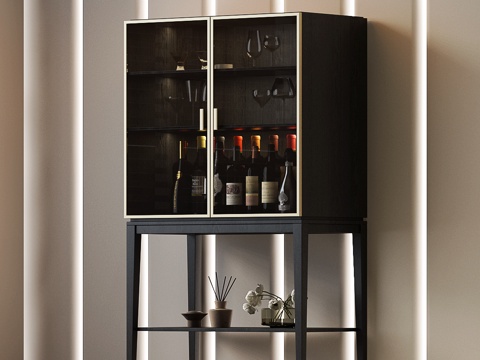  现代酒柜 意式酒柜 现代极简酒柜 现代意式酒柜 意式边柜3d模型 