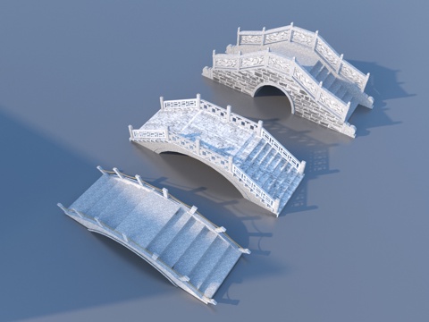  桥 石桥3d模型 