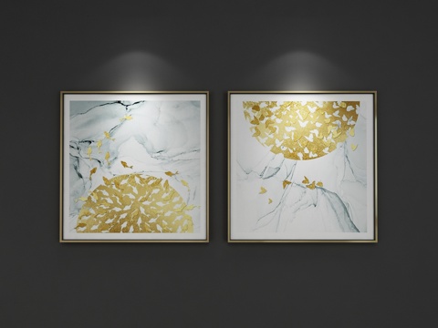  北欧抽象装饰挂画 照片墙 抽象画 装饰画 3D模型3d模型 