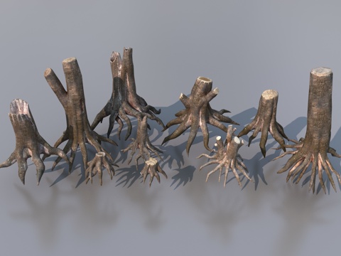  树桩3d模型 