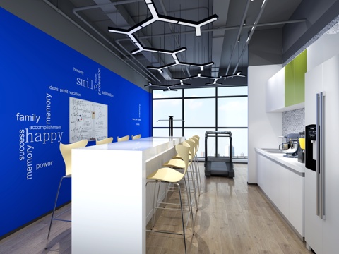  现代茶水间 茶水间3d模型 