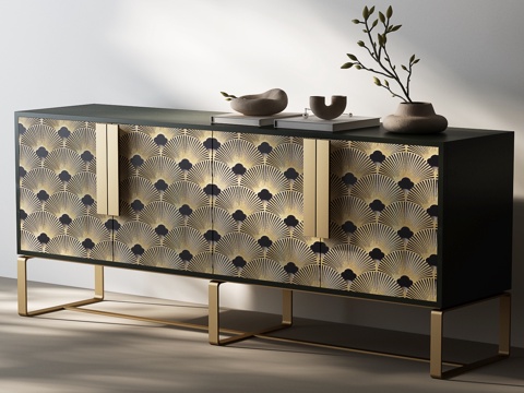 现代玄关柜 意式玄关柜 现代边柜 意式边柜 现代餐边柜su模型