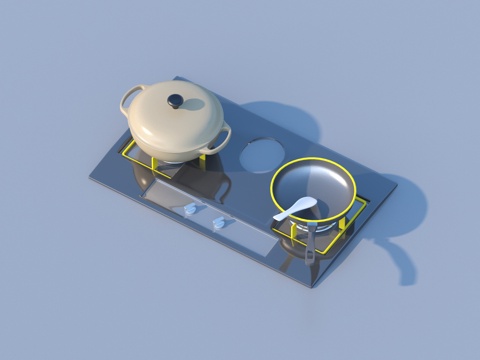  灶台 燃气灶 厨具3d模型 