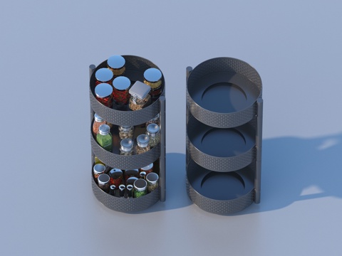  置物架 收纳架 调料瓶3d模型 