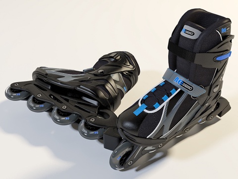  滑冰 滑冰鞋3d模型 