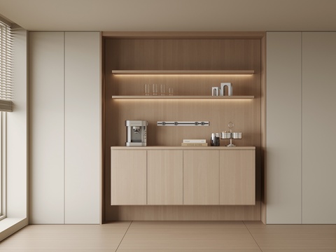 现代餐边柜su模型