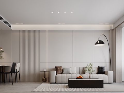  现代客餐厅3d模型 