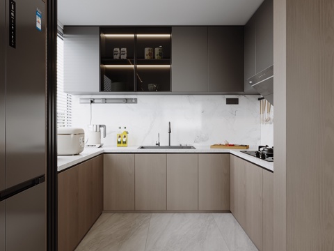 现代意式厨房su模型