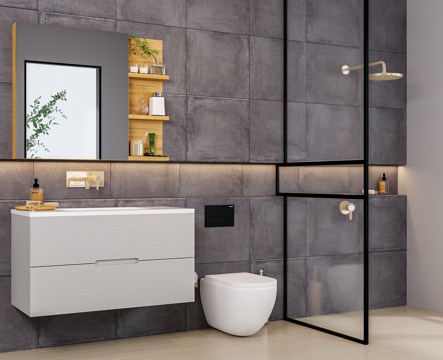 现代洗手台 卫浴用品 马桶 花洒su模型