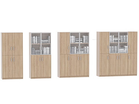 现代文件柜 资料柜 储物柜 办公柜 衣柜 书柜 矮柜 边柜su模型