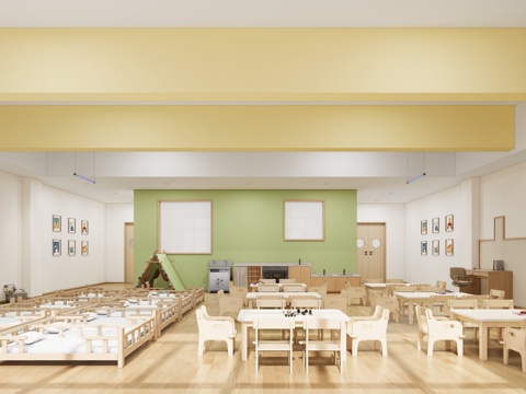 幼儿园教室su模型