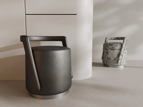  现代凳子 梳妆凳3d模型 