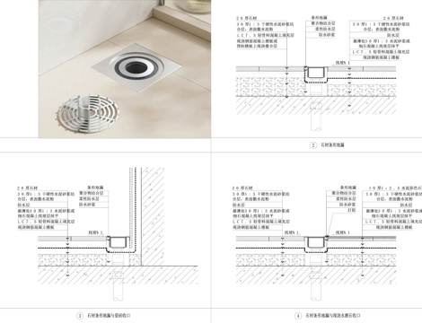 地漏节点cad施工图
