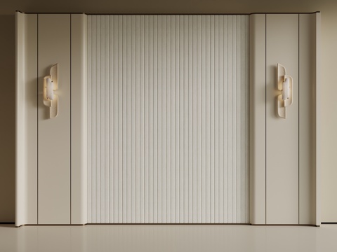 现代背景墙 床头背景su模型