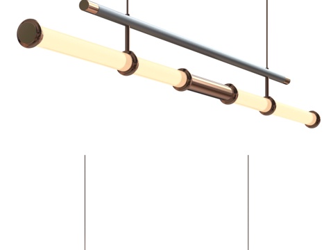  长条吊灯 现代吊灯 简约吊灯 吊灯 条形吊灯3d模型 