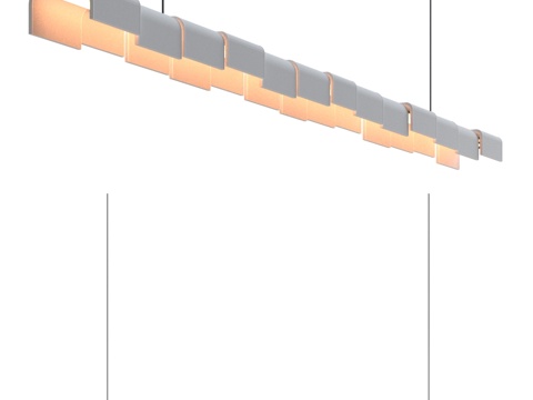 长条吊灯 现代吊灯 简约吊灯 吊灯 条形吊灯3d模型 