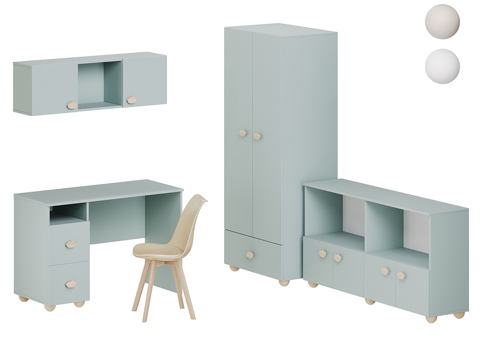  现代书桌椅 儿童书桌3d模型 