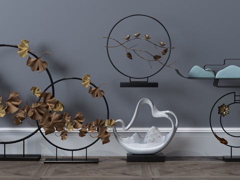  中式饰品摆件 工艺品 装饰品3d模型 