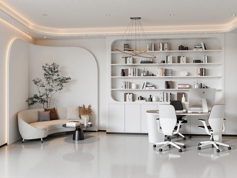 现代经理办公室su模型