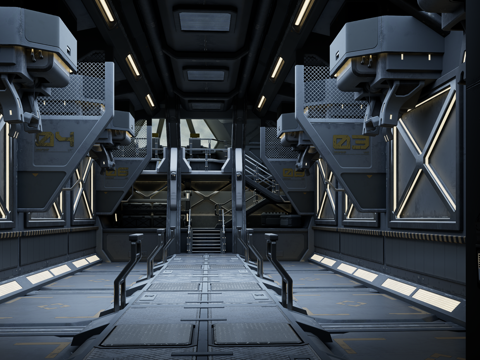 科幻飞船su模型