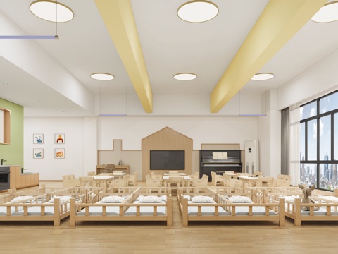 幼儿园教室su模型