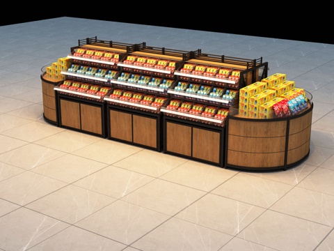  现代超市散称超市零食3d模型 