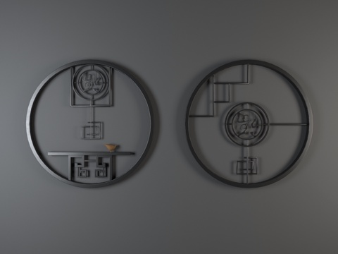  中式福字挂件模型3d模型 