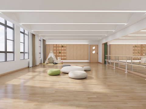 幼儿园教室 活动教室  音乐教室  舞蹈教室su模型