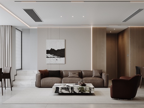 现代意式客餐厅su模型